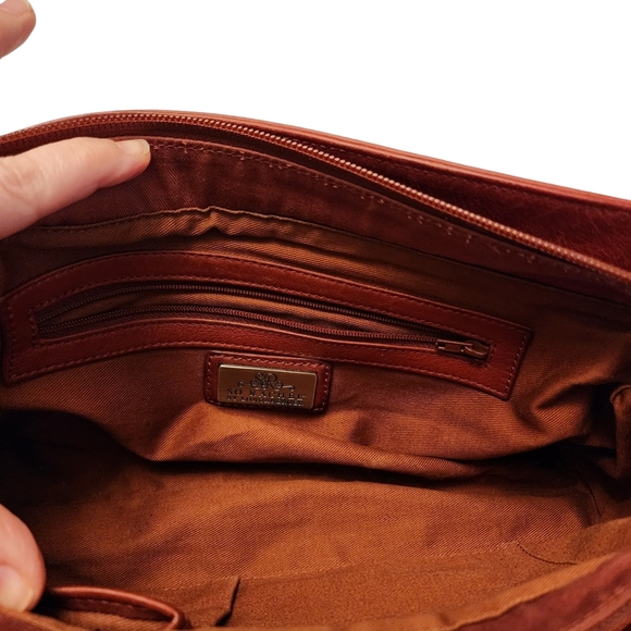 So Rachel by Longaberger Dark Dusty Rose Leather Purse - Picture 5 of 14